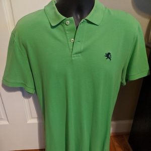 Express Fitted Pique Polo Lime Green